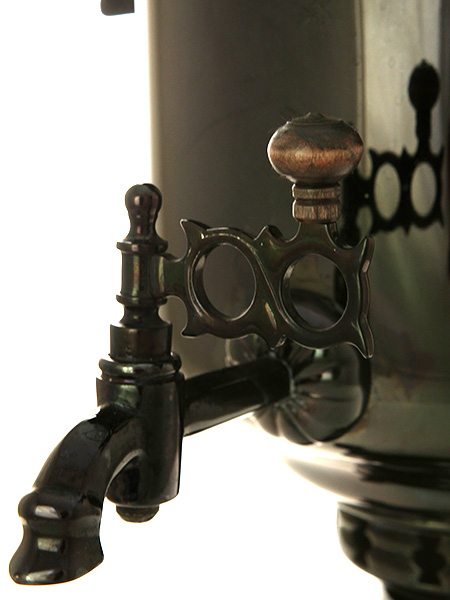 Угольный самовар 5 литров "цилиндр" черный никель, арт. 220512
