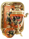 Набор самовар электрический 3 литра с художественной росписью \"Глухари\" с автоматическим отключением при закипании, арт. 157850к