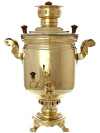 Самовар на дровах 5 литров желтый \"цилиндр\", арт. 220522 с трубой в подарок