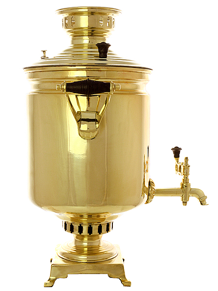 Самовар Электрический 40 литров желтый с камнями, арт. 460571