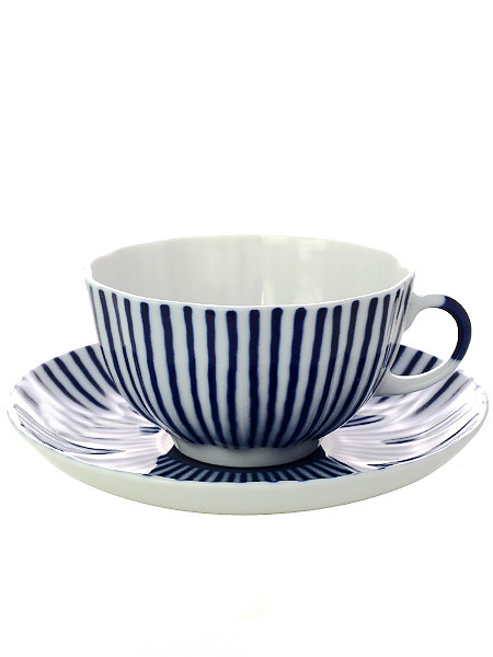 Чашка с блюдцем чайная форма \"Тюльпан\", рисунок \"Французик\", Императорский фарфоровый завод