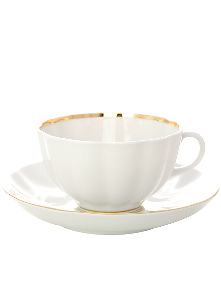 Чашка с блюдцем чайная форма \"Тюльпан\", рисунок \"Белоснежка\", Императорский фарфоровый завод