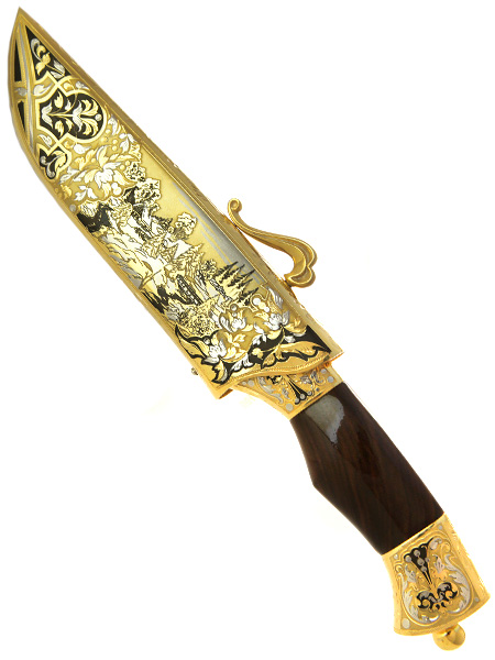 Сувенирный нож "Егерь (Лоси)", Златоуст