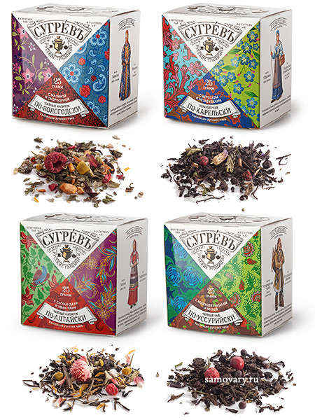 Шкатулка Сугревъ с 6 видами пакетированного чая