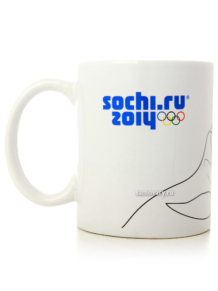 Набор Сувенир Сочи 2014 - кружка-раскраска и 6 фломастеров "Горнолыжный спорт"