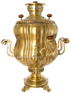 Самовар антикварный на дровах 6 литров латунный форма \"ваза\", арт. 460562