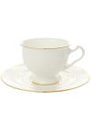 Чашка с блюдцем чайная форма \"Айседора\" рисунок \"Золотая лента\", Императорский фарфоровый завод